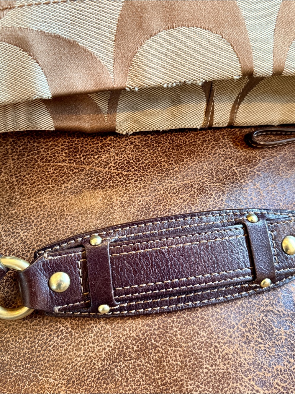 Coach “Carly” - Signature Soho Canvas Shoulder Bag in Brown - Y2K Vintage - Picture 5 of 11